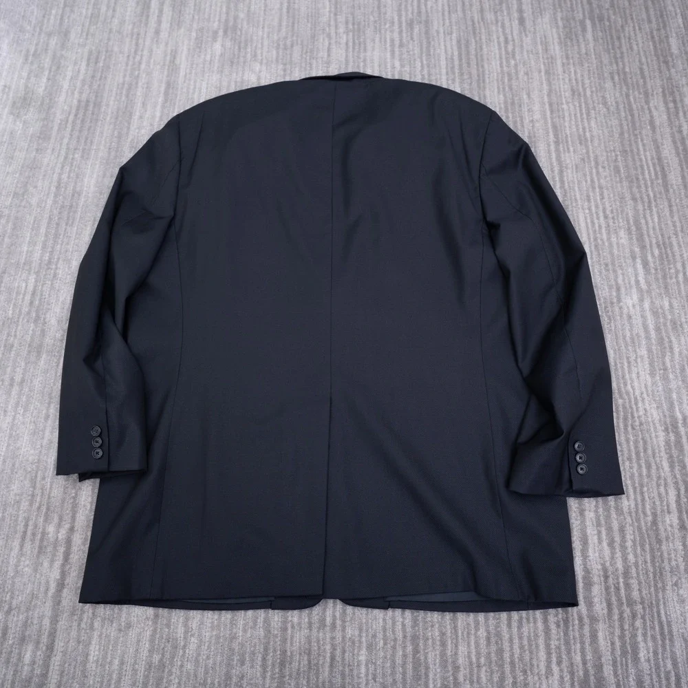Tasso Elba Mens Navy Blue Two Button Blazer Sport Coat Size 46R 10TE2271